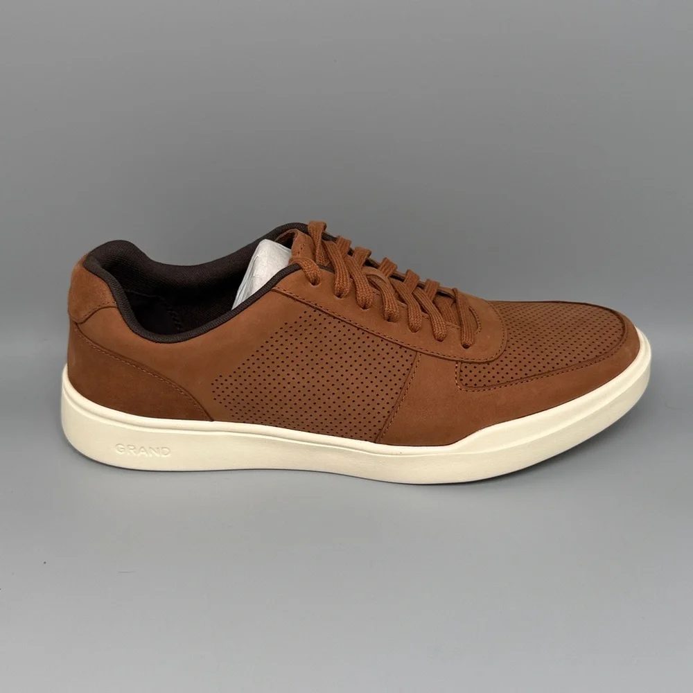 Cole‎ Haan GC Modern Perf Brown Leather Shoess  C33980 Men’s Sz 10W NWT